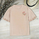 Maxbell Women Printed T Shirt Breathable Short Sleeve Top for Fishing Travel Walking