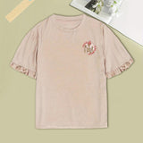 Maxbell Women Printed T Shirt Breathable Short Sleeve Top for Fishing Travel Walking