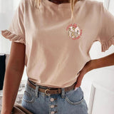 Maxbell Women Printed T Shirt Breathable Short Sleeve Top for Fishing Travel Walking