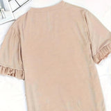 Maxbell Short Sleeve Top Novelty Soft Lightweight Lady Tops for Street Shopping M