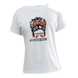 Maxbell Women's T Shirts Summer Breathable Loose Graphic Print White Women's Clothes