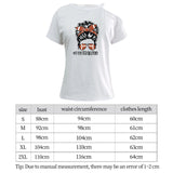 Maxbell Women's T Shirts Summer Breathable Loose Graphic Print White Women's Clothes