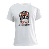 Maxbell Women's T Shirts Summer Breathable Loose Graphic Print White Women's Clothes