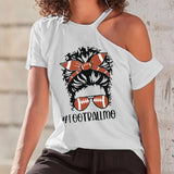 Maxbell Women's T Shirts Summer Breathable Loose Graphic Print White Women's Clothes