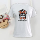 Maxbell Women's T Shirts Summer Breathable Loose Graphic Print White Women's Clothes