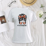 Maxbell Women's T Shirts Summer Breathable Loose Graphic Print White Women's Clothes