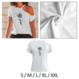 Maxbell Women T Shirt Loose Fit Round Neck Off Shoulder Trendy Casual Wear Basic Tee