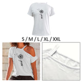 Maxbell Women T Shirt Loose Fit Round Neck Off Shoulder Trendy Casual Wear Basic Tee