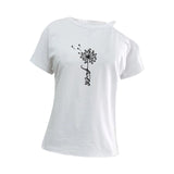 Maxbell Women T Shirt Loose Fit Round Neck Off Shoulder Trendy Casual Wear Basic Tee