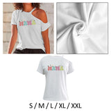 Maxbell Women's Off Shoulder T Shirt Clothing Basic Tee for Beach Travel Commuting