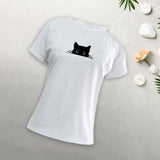 Maxbell Womens Off Shoulder Tops Cat Printed Summer Tops for Walking Office Vacation