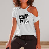 Maxbell Women's T Shirt Short Sleeve Trendy Female Tee Shirt for Work Street Fishing