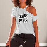 Maxbell Women's T Shirt Short Sleeve Trendy Female Tee Shirt for Work Street Fishing