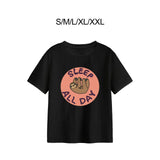 Maxbell Women's T Shirt Streetwear Black Crewneck T Shirt for Street Travel Vacation S