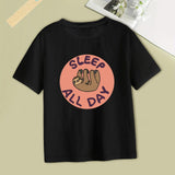 Maxbell Women's T Shirt Streetwear Black Crewneck T Shirt for Street Travel Vacation L