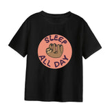 Maxbell Women's T Shirt Streetwear Black Crewneck T Shirt for Street Travel Vacation XL