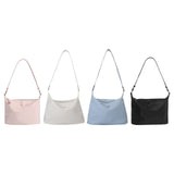 Maxbell Women Shoulder Bag Elegant Stylish Nylon Tote with Zipper Closure Pouch Pink