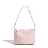 Maxbell Women Shoulder Bag Elegant Stylish Nylon Tote with Zipper Closure Pouch Pink