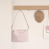 Maxbell Women Shoulder Bag Elegant Stylish Nylon Tote with Zipper Closure Pouch Pink