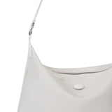 Maxbell Women Shoulder Bag Elegant Stylish Nylon Tote with Zipper Closure Pouch White