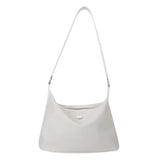 Maxbell Women Shoulder Bag Elegant Stylish Nylon Tote with Zipper Closure Pouch White