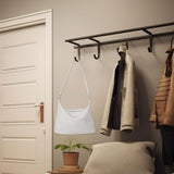 Maxbell Women Shoulder Bag Elegant Stylish Nylon Tote with Zipper Closure Pouch White