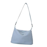 Maxbell Women Shoulder Bag Elegant Stylish Nylon Tote with Zipper Closure Pouch Blue