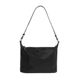 Maxbell Women Shoulder Bag Elegant Stylish Nylon Tote with Zipper Closure Pouch Black