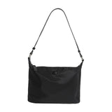 Maxbell Women Shoulder Bag Elegant Stylish Nylon Tote with Zipper Closure Pouch Black