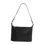 Maxbell Women Shoulder Bag Elegant Stylish Nylon Tote with Zipper Closure Pouch Black