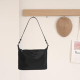 Maxbell Women Shoulder Bag Elegant Stylish Nylon Tote with Zipper Closure Pouch Black