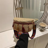 Maxbell Bohemian Fanny Pack with Tassels Ethnic Shoulder Bag for Work Birthday Beach Red