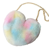 Maxbell Women Chain Shoulder Bag Heart Shaped Purse for Party Valentines Day Banquet Style B