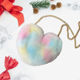 Maxbell Women Chain Shoulder Bag Heart Shaped Purse for Party Valentines Day Banquet Style B