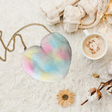 Maxbell Women Chain Shoulder Bag Heart Shaped Purse for Party Valentines Day Banquet Style B