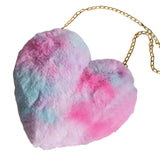 Maxbell Women Chain Shoulder Bag Heart Shaped Purse for Party Valentines Day Banquet Style C