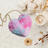 Maxbell Women Chain Shoulder Bag Heart Shaped Purse for Party Valentines Day Banquet Style C