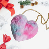 Maxbell Women Chain Shoulder Bag Heart Shaped Purse for Party Valentines Day Banquet Style C