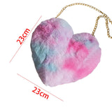 Maxbell Women Chain Shoulder Bag Heart Shaped Purse for Party Valentines Day Banquet Style C