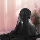 Maxbell Chiffon Instant Hijab for Women Trendy for Ramadan Eid Gift Celebration Home Black