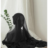 Maxbell Chiffon Instant Hijab for Women Trendy for Ramadan Eid Gift Celebration Home Black