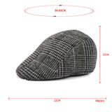 Maxbell Beret Hat Winter Painter Hat Retro Warm Cabbie Hat for Hiking Travel Fishing Dark Gray