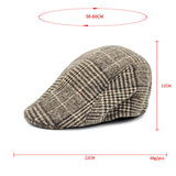 Maxbell Beret Hat Winter Painter Hat Retro Warm Cabbie Hat for Hiking Travel Fishing Brown