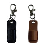 Maxbell Lanyard Pen Holder Portable PU Leather Pen Pouch Holder for Badge Pen Holder Black