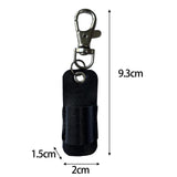 Maxbell Lanyard Pen Holder Portable PU Leather Pen Pouch Holder for Badge Pen Holder Black