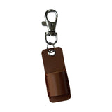 Maxbell Lanyard Pen Holder Portable PU Leather Pen Pouch Holder for Badge Pen Holder Brown