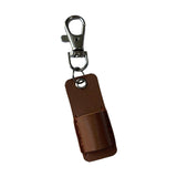 Maxbell Lanyard Pen Holder Portable PU Leather Pen Pouch Holder for Badge Pen Holder Brown