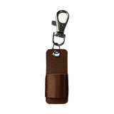 Maxbell Lanyard Pen Holder Portable PU Leather Pen Pouch Holder for Badge Pen Holder Brown