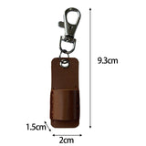 Maxbell Lanyard Pen Holder Portable PU Leather Pen Pouch Holder for Badge Pen Holder Brown