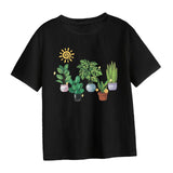 Maxbell Women Printed T Shirt Versatile Short Sleeve Top for Daily Wear Party